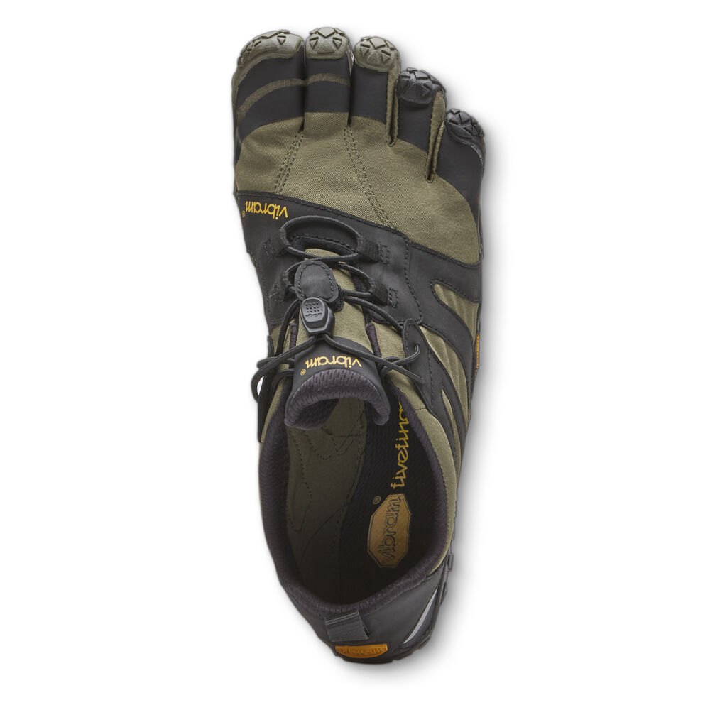 Vibram Five Fingers Womens Trail Shoes - Olive/Black - V-Trail 2.0 - 82164-BSHR